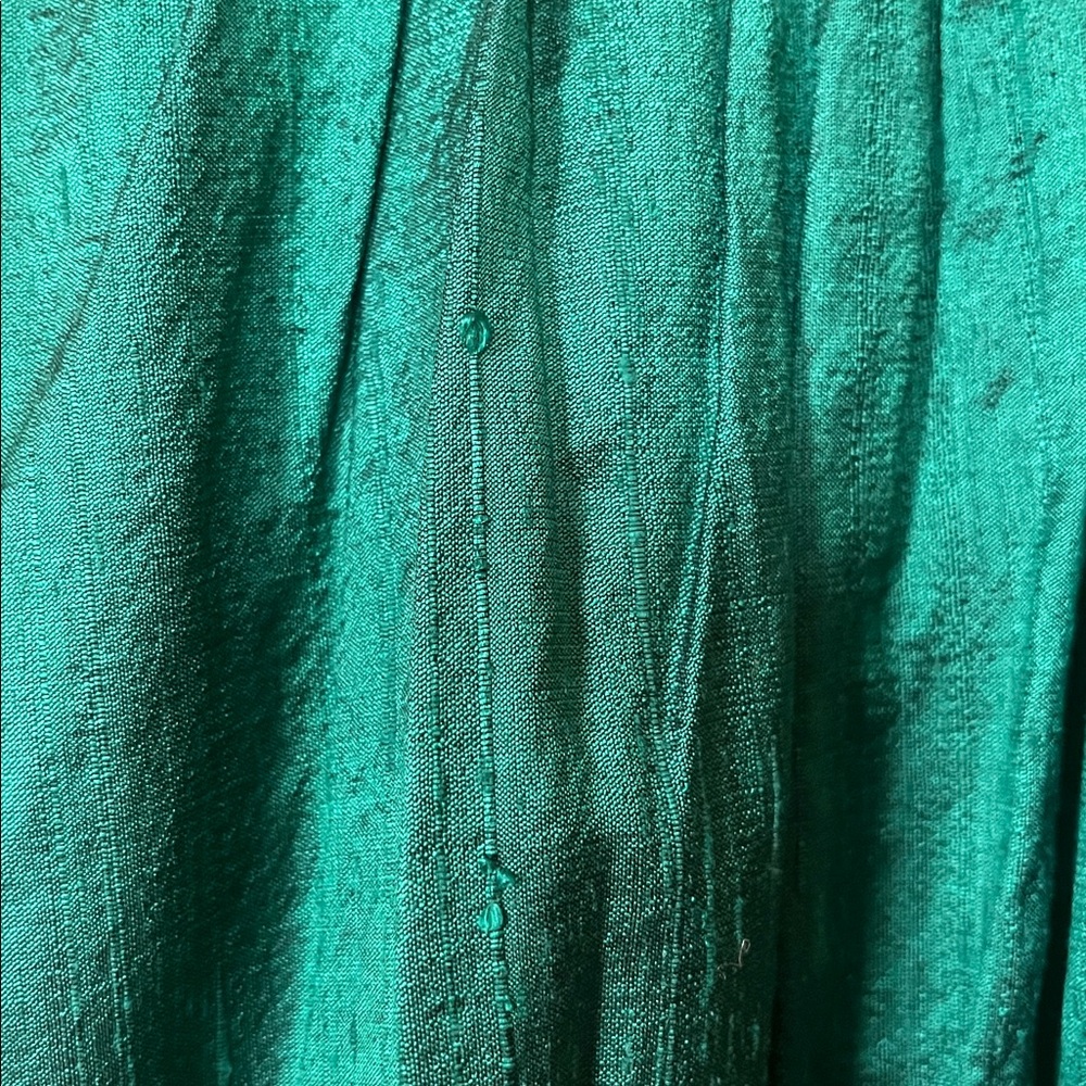 80s Strapless Plaid Pink and Green Dress - Picture 14 of 14